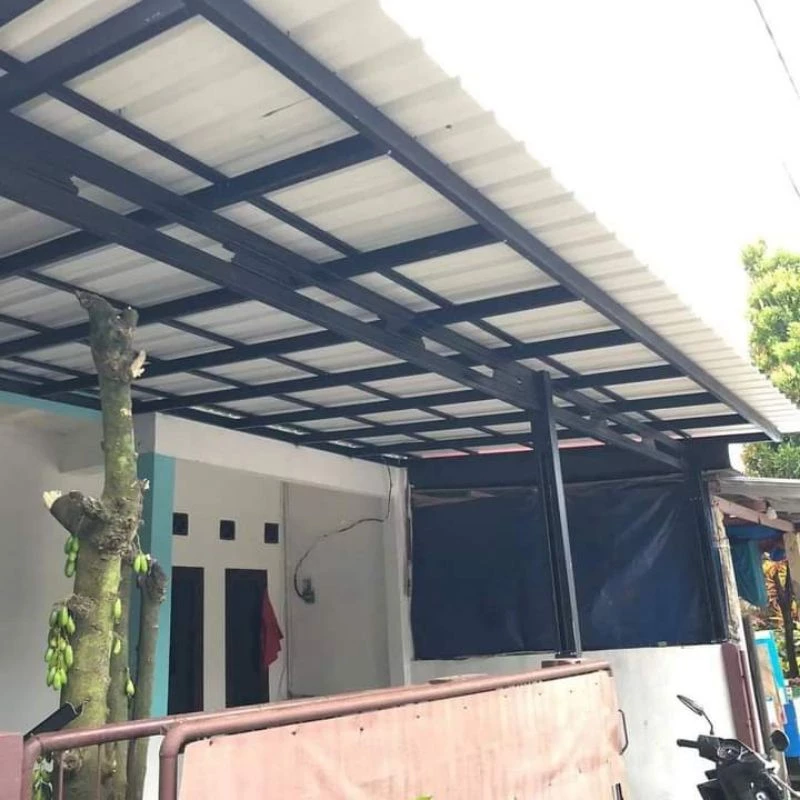 Mana yang Lebih Baik, Kanopi Besi Hollow Galvanis atau Kanopi Baja Ringan?